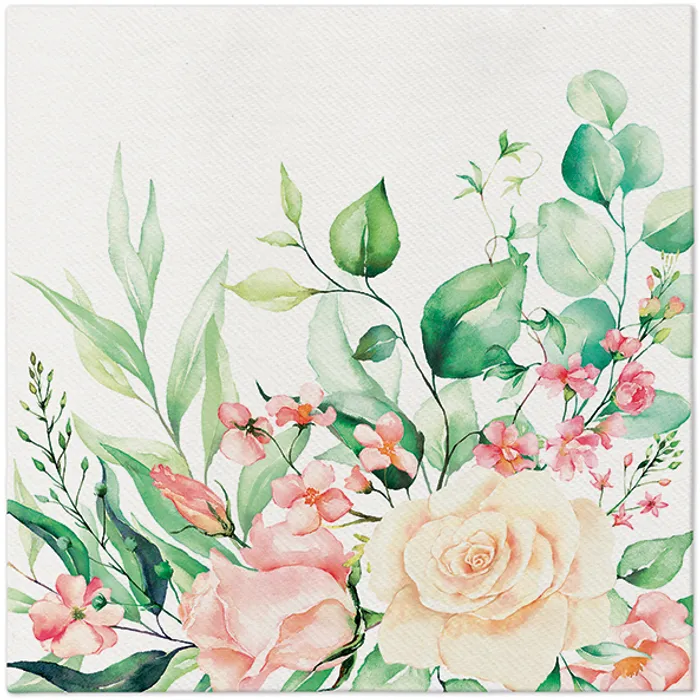 Hlavný obrázok produktu Ubrousky PAW AIRLAID 40x40 cm Floral moments [50 ks]