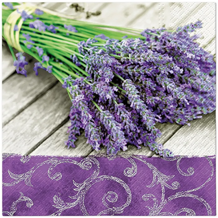 Hlavný obrázok produktu Ubrousky PAW L 33x33 cm 3 vrst. Lavender in the Country [20 ks]