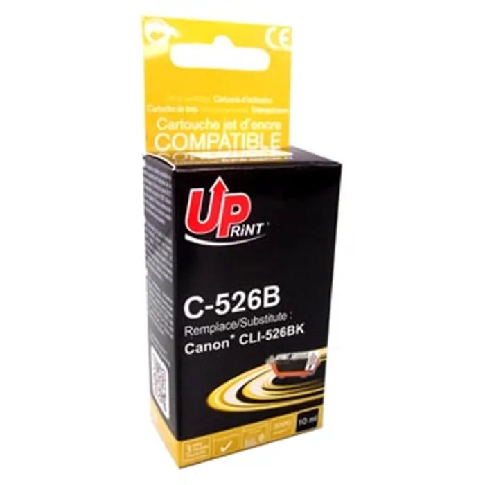 Hlavný obrázok produktu UPrint kompatibilní ink s CLI526BK, black, 10ml, C-526B, s čipem, pro Canon Pixma MG5150