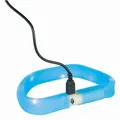 Ďalší obrázok produktu USB svietiaci obojok PLOCHÝ, modrý L-XL: 70 cm/30 mm
