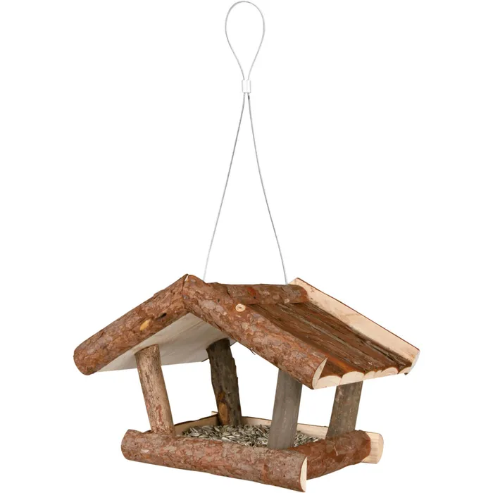 Hlavný obrázok produktu Venkovní krmítko NATURA závěsné, přírodní dřevo 32x23x20 cm