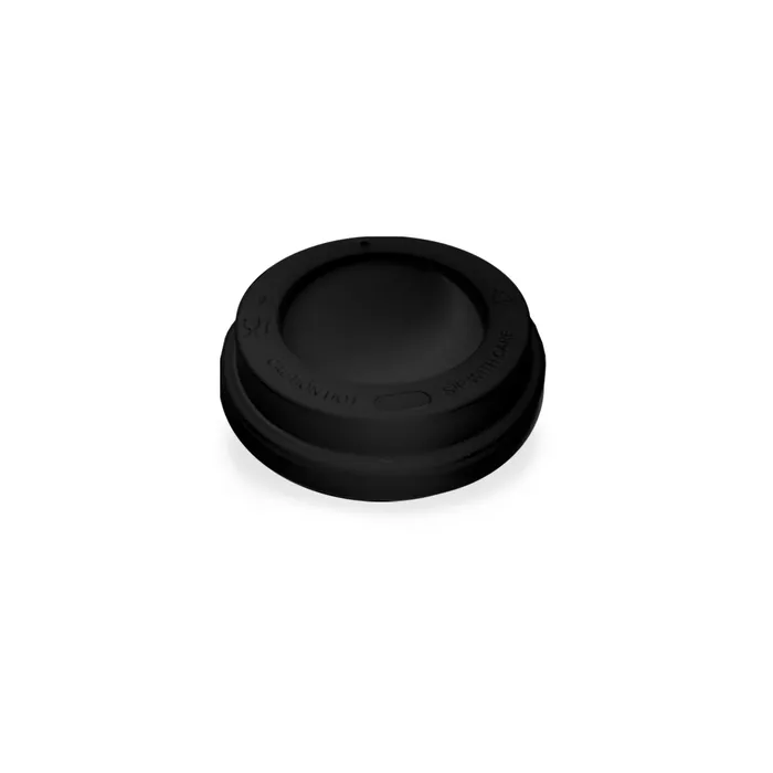 Hlavný obrázok produktu Víčko vypouklé černé pro papírové kelímky průměr 73 mm [100 ks]