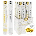 Ďalší obrázok produktu Vystreľovacie konfety – tuba 40 cm, zlaté metalické obdĺžniky [1 ks]